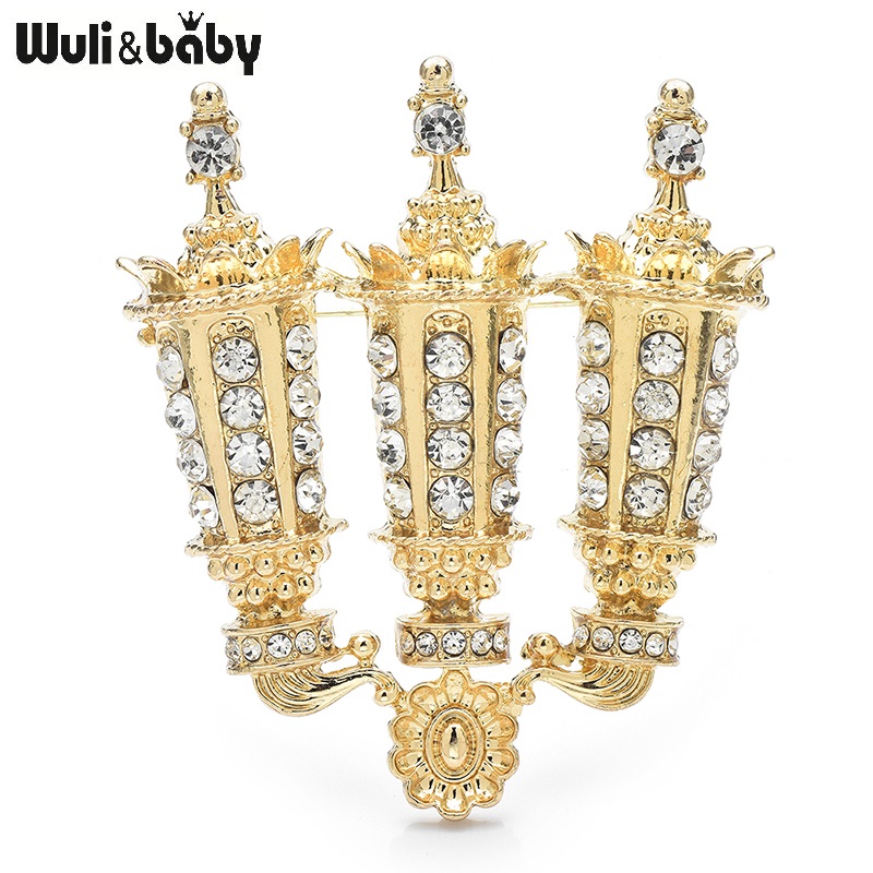 Candle Supplies Luxury - Wuli&baby Luksusowe broszki świecznikowe z kryształu