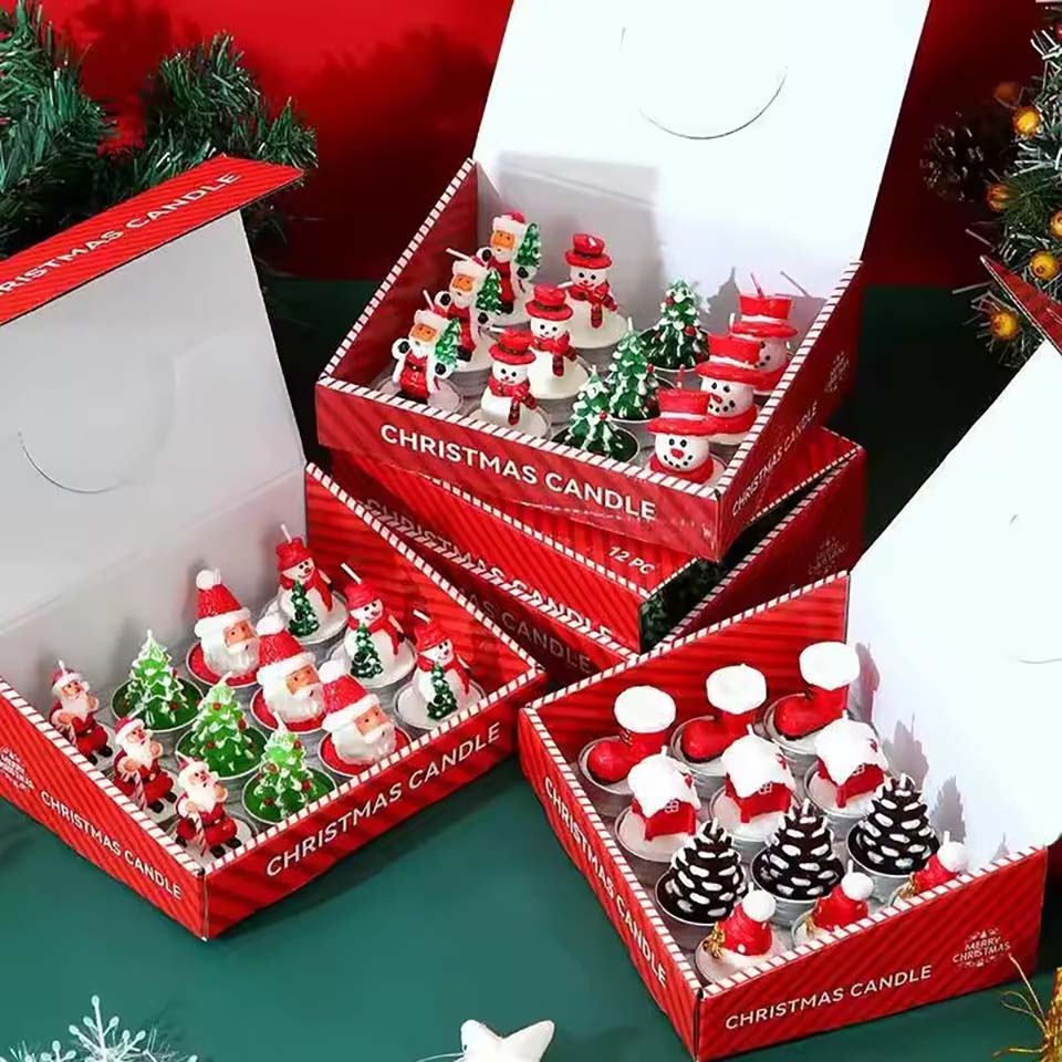 Candle Oil Supplies - 12 SZT. Świece Świąteczne Dekoracje Ozdobne